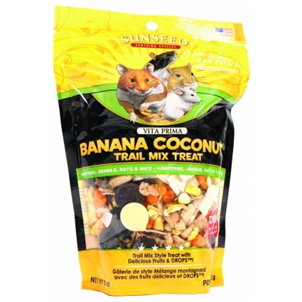Sunseed Vita Prima Trail Treats For Hamsters-Gerbils-Rats 5 Ounce Banana Coconut 36032 79689 - main